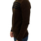 Costume National Brown striped crewneck sweater