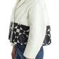 Andrea Pompilio White Black Cropped Leather Jacket