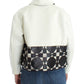 Andrea Pompilio White Black Cropped Leather Jacket