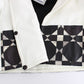 Andrea Pompilio White Black Cropped Leather Jacket