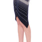 Alice Palmer Knitted Chevron Striped Assymetrical Skirt
