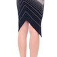 Alice Palmer Knitted Chevron Striped Assymetrical Skirt