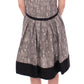 Comeforbreakfast Black Gray Silk A-Line Shift Dress