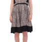 Comeforbreakfast Black Gray Silk A-Line Shift Dress