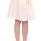 Licia Florio White Above-Knee Stretch Waist Strap Skirt