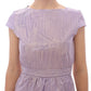 Licia Florio Purple Cap Sleeve Below Knee Sheath Dress