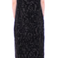 NOEMI ALEMÁN Black Cotton Brocade Long Cape Coat Jacket
