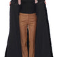 NOEMI ALEMÁN Black Cotton Brocade Long Cape Coat Jacket
