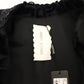 NOEMI ALEMÁN Black Cotton Brocade Long Cape Coat Jacket