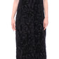 NOEMI ALEMÁN Black Cotton Brocade Long Cape Coat Jacket