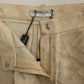 Zeyneptosum Beige Brocade Above Knee Shorts
