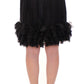 Dolce & Gabbana Black Silk Transparent Above Knees Skirt