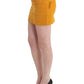 Costume National Yellow corduroy mini skirt