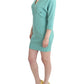 Costume National Green 3/4 sleeved sheath dress