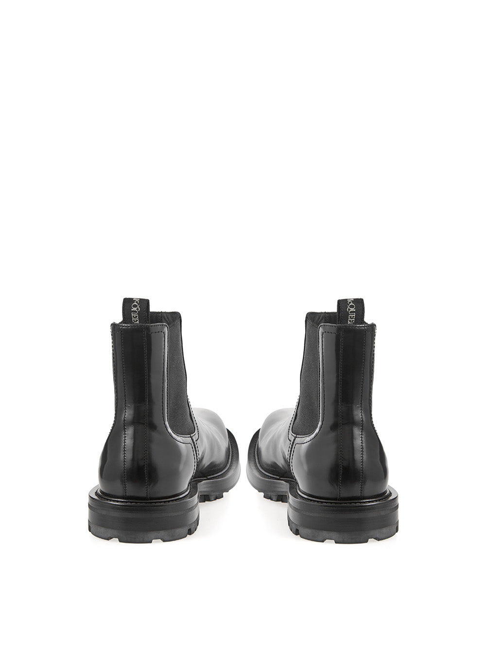 Alexander McQueen Black Leather Chelsea boots