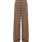 Lardini Micro Checked Viscose Palazzo Trousers