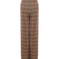Lardini Micro Checked Viscose Palazzo Trousers