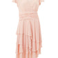 Lardini Pink Ruffled short sleeves Dress