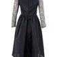 Lardini Black Long Dress with Lace details