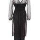 Lardini Black Long Embellished Dress with petticoat