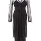 Lardini Black Long Embellished Dress with petticoat