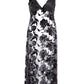 Lardini Black Long Embellished Dress with petticoat