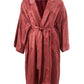 Lardini Red Allover printed robe Trench coat
