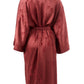 Lardini Red Allover printed robe Trench coat