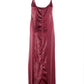 Lardini Bordeaux Straps Long Velvet Dress