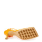 Bottega Veneta Orange Stretch Leather-trimmed Pumps