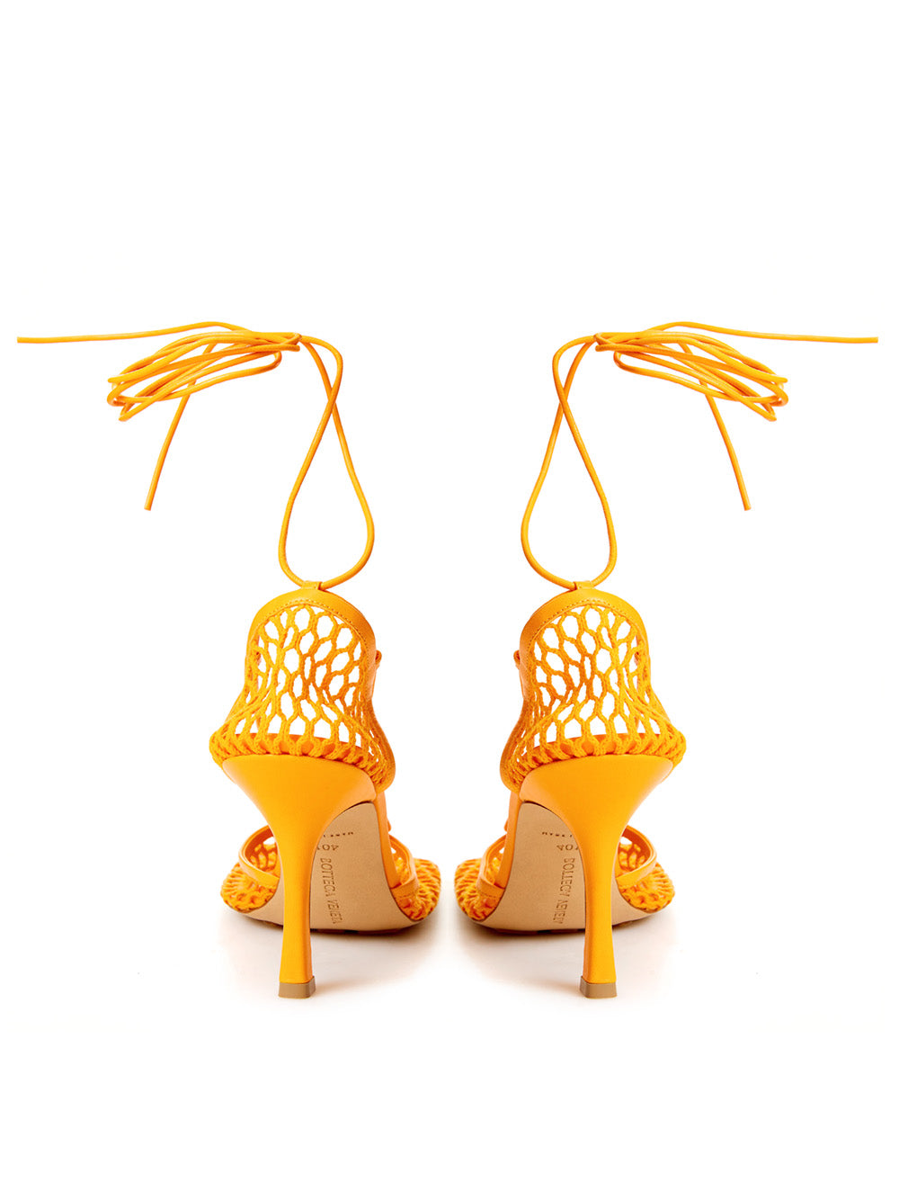 Bottega Veneta Orange Stretch Leather-trimmed Pumps