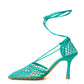 Bottega Veneta Green Stretch Leather-trimmed Pumps