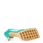 Bottega Veneta Green Stretch Leather-trimmed Pumps