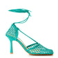 Bottega Veneta Green Stretch Leather-trimmed Pumps