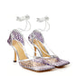 Bottega Veneta Silver Grey Stretch Leather-trimmed Pumps
