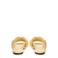 Bottega Veneta Beige Raffia Mule with Intreccio