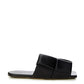 Bottega Veneta Black Leather Maxi Intreccio Mule