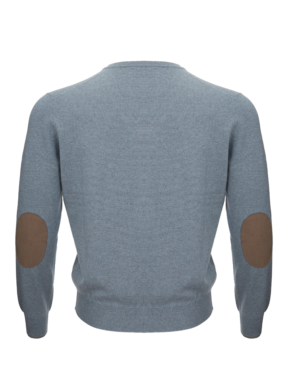 Gran Sasso Grey Cashmere V-Neck Sweater