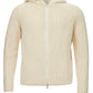 Gran Sasso Cream Hooded Cardigan with Zip