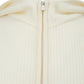 Gran Sasso White Wool Hooded Cardigan with Zip
