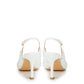 Bottega Veneta White Nappa Matelassé Slingback Décolleté