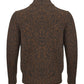 Gran Sasso Brown Wool Mock Sweater with Zip