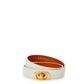 Dior White Leather Double Band CD Bracelet