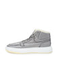 MM6 Maison Margiela Grey High-Top Fur Sneakers