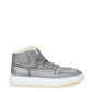 MM6 Maison Margiela Grey High-Top Fur Sneakers