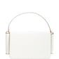 Dolce & Gabbana White Leather Shoulder Bag with Maxi Logo