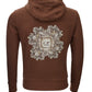 C.P. Company Brown Cotton Hooded Sweatshirt with Logo