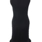 Bottega Veneta Knitted Black Dress with Pompom Details