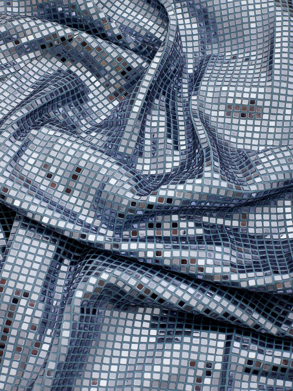 Bottega Veneta Light Blue Dress with Mirror Mosaic Details