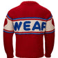 GCDS Red Oversized Wool Jumper with Front Logo